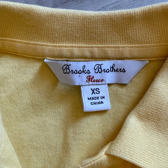 Like New Brooks Brothers Fleece Kids Yellow Polo Shirt - Picture 2 of 4